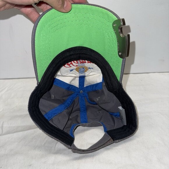 Hamm's Premium Logo Trucker Hat Blue White With Bottle Opener Bill - Picture 5 of 6